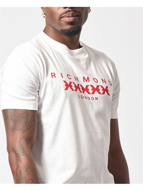 T-shirt à col ras du cou avec logo Richmond X RICHMOND X | UMP25004TSOFF-WHITE